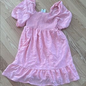 BCBGeneration Pink Ruffled Tiered Mini Sundress